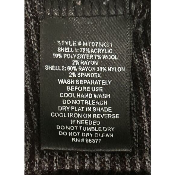 Sanctuary Semi-Sheer Lace Front Rose Design Gray & Cream Top Medium - Picture 7 of 7